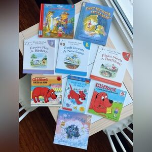 Misc. Kids Books - Winnie the Pooh, Clifford
